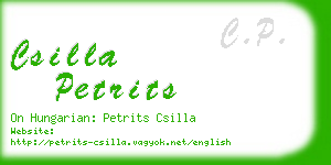 csilla petrits business card